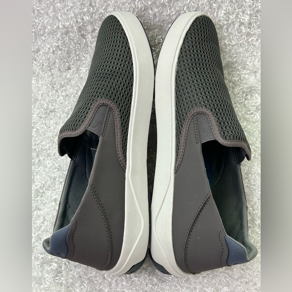 OluKai Mens Size 9 Dark Grey Mesh Upper Slip On Sneakers Lae’ahi - Picture 7 of 10